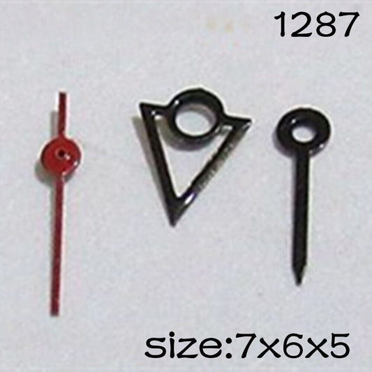 Set of NO.1287 watch hands for Miyota 2015 movement, 7mm/6mm/5mm lengths, precise fit.