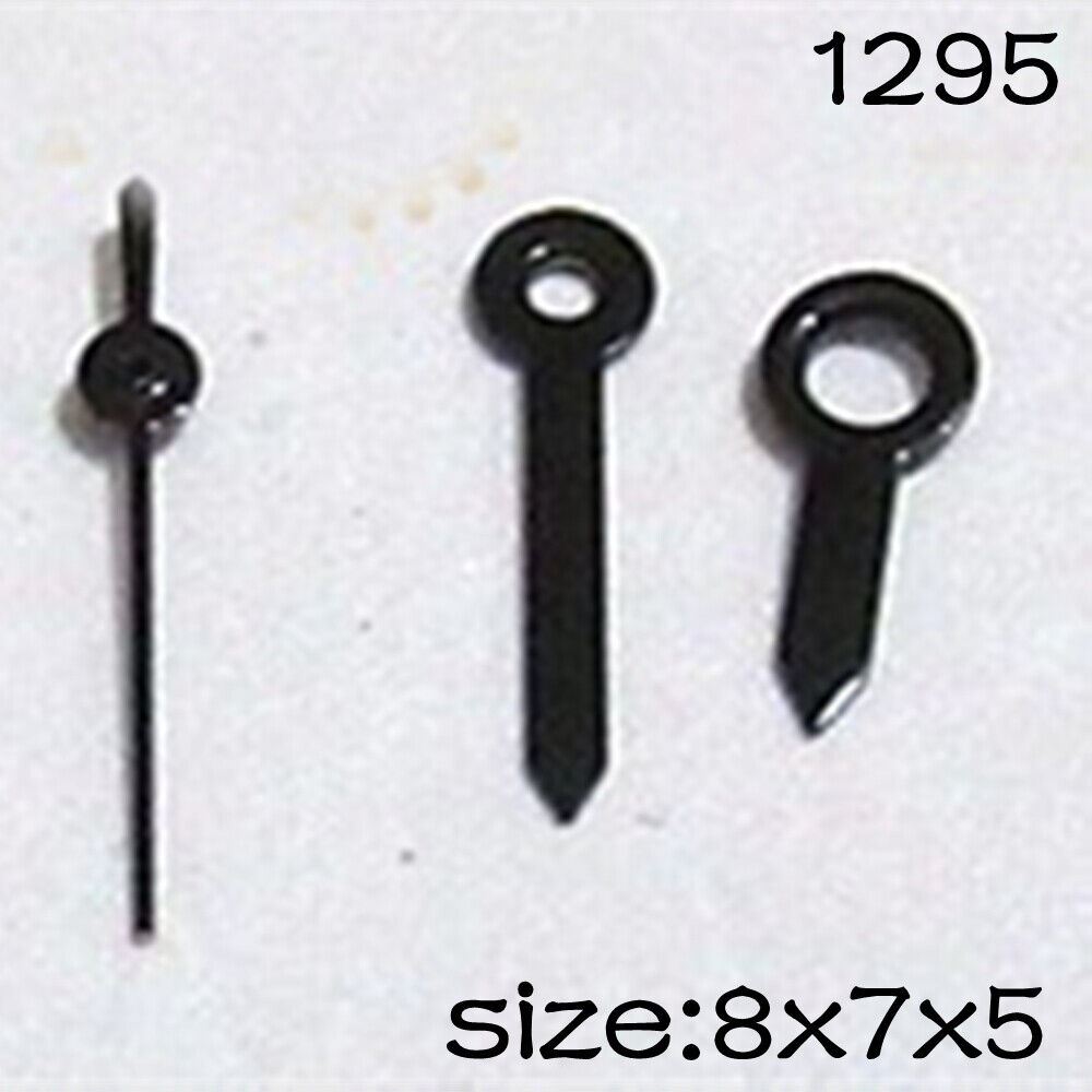 Black set of watch hands for Miyota 2015 movement, 8mm/7mm/5mm lengths by NO.1295.