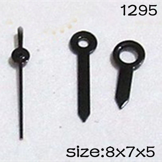 Black set of watch hands for Miyota 2015 movement, 8mm/7mm/5mm lengths by NO.1295.