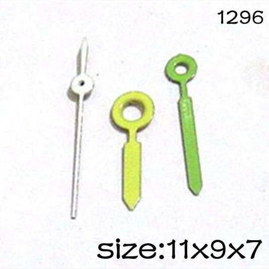 Green watch hands set by NO.1296 for Miyota 2015 movement, 11mm/9mm/7mm lengths, precise fit