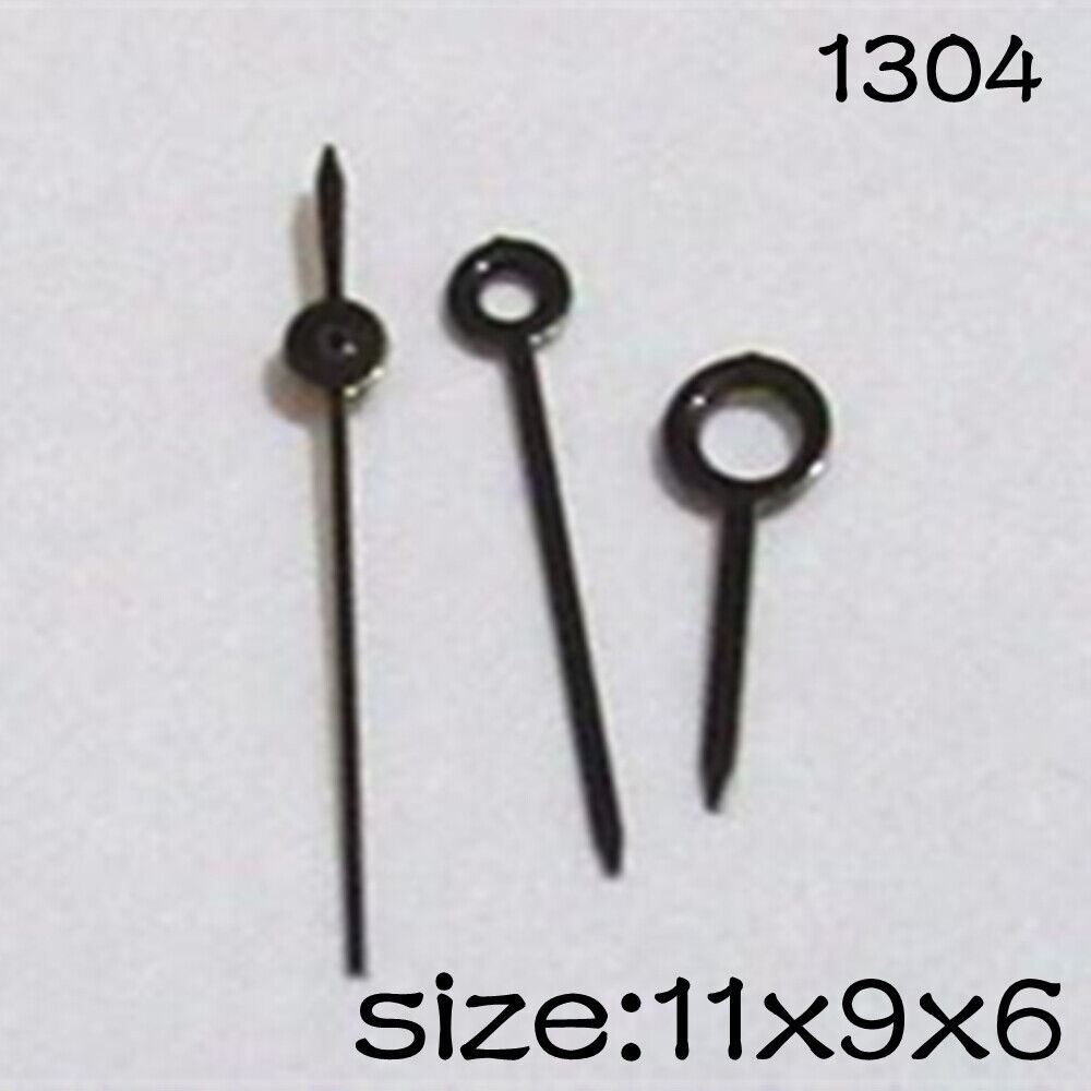 Black watch hands set for Miyota 2015 movement, 11mm/9mm/6mm lengths, precise fit by BrandName.