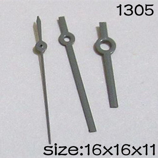 Silver watch hands set for Miyota 2015 movement, 16mm/16mm/11mm, precision fit by NO.1305 brand.