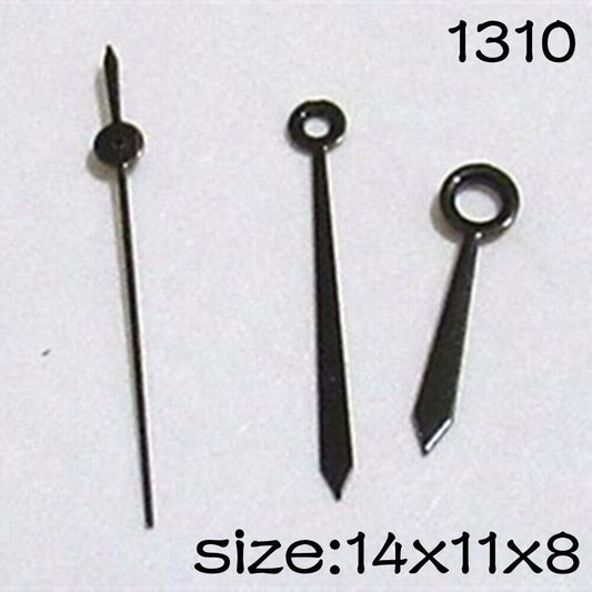 Black set of watch hands for Miyota 2015 movement, lengths 14mm/11mm/8mm, brand NO.1310