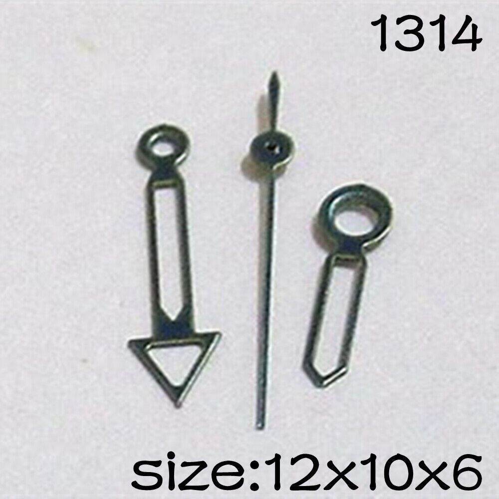 Dark green Miyota 2015 watch hands set, 12mm/10mm/6mm lengths, perfect for precise watch repairs.