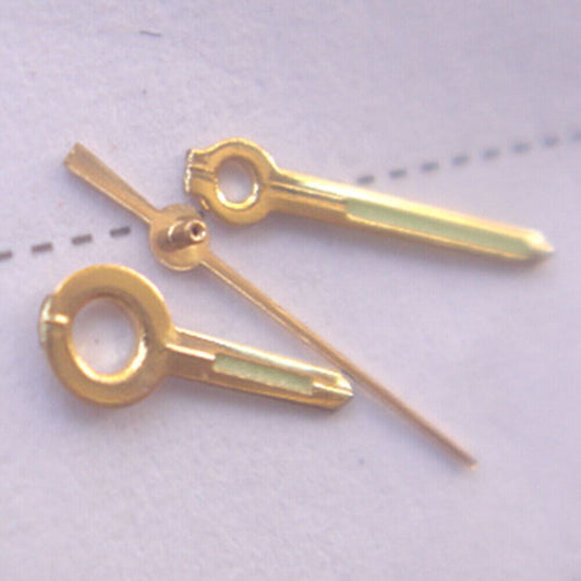 Luminoius golden watch hands set by Luminoius for Miyota 6601 movement sizes 9.3mm, 7.5mm, and 6mm.