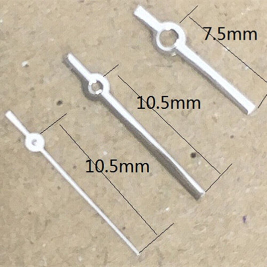 Silver watch hands for Miyota 2035 quartz movement, precise replacement parts by P1-H2-C18.