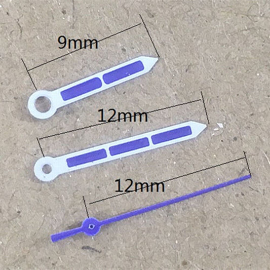 Purple watch hands for Miyota 2035 quartz movement, precision-crafted for easy time reading.