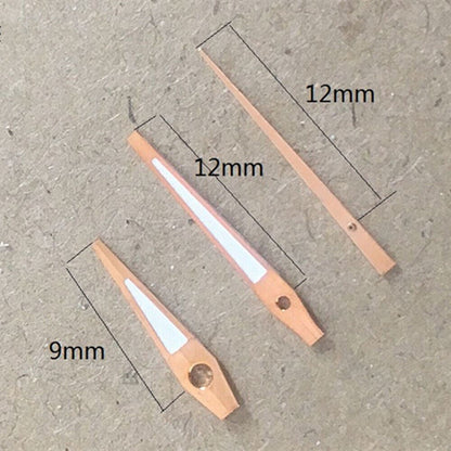 Lume orange trim watch hands for Miyota 2035 movement by P1-H2-C11, enhances readability in low light.