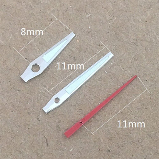 Lume White Trim watch hands for Miyota 2035 quartz movement, enhancing visibility and style