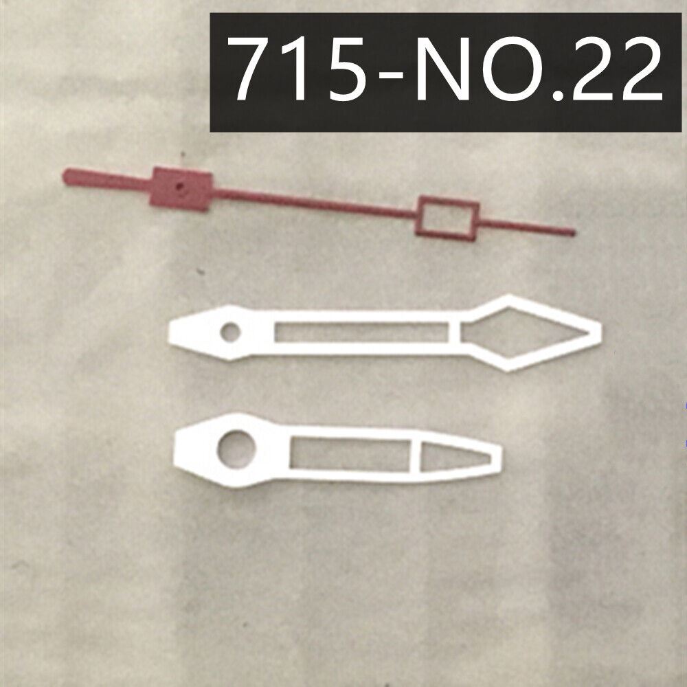 Silver trim hollow watch hands with three hands design for Ronda 715 quartz movement by P1-H5-NO22, watch accessory.