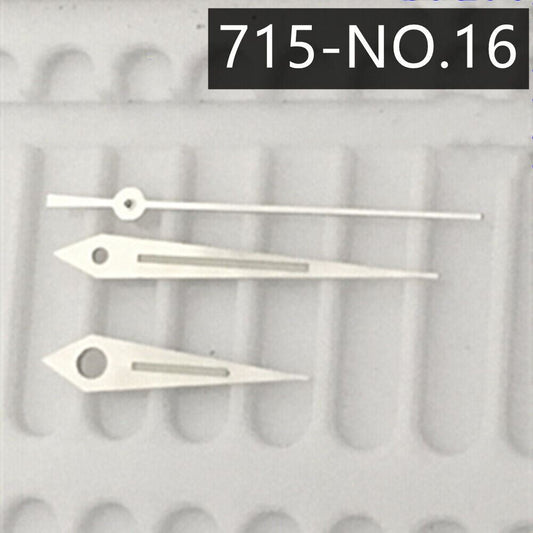 Silver Trim Luminous 3 Hands for Ronda 715 Quartz Watch Movement, enhancing time visibility and style.