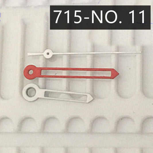 Red trim hollow three watch hands compatible with Ronda 715 quartz movement, precision design for P1-H5-NO11.