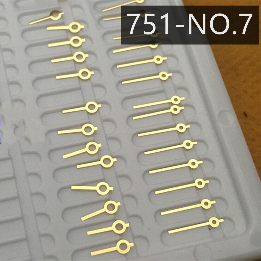 Golden two watch hands compatible with Ronda 751 quartz movement, precise fit for P1-H6-NO7 model.