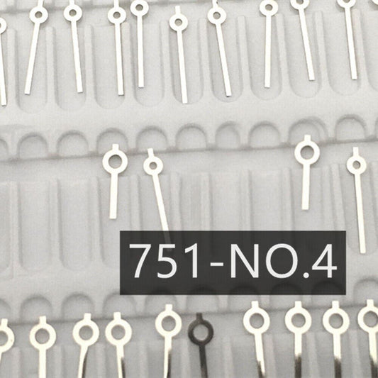 Silver two hands for Ronda 751 quartz watch movement, precise accessory.