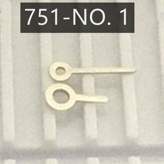 Silver two hands watch accessory compatible with Ronda 751 quartz movement, P1-H6-NO1 brand.