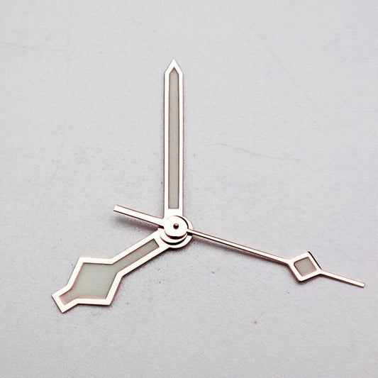 Rose golden green luminous watch hands for NH35A/NH36A movement, precise accessory.