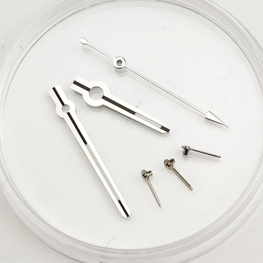 Green luminous watch hands for Hattori Epson TMI VK63 movement, 13x8.5x3.5mm, perfect for precise timekeeping.