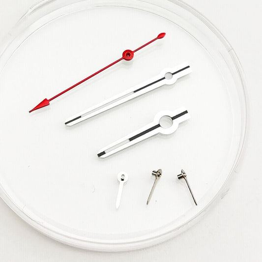Red second hand with green lume for Hattori Epson VK63 watch movement, precise and luminous.