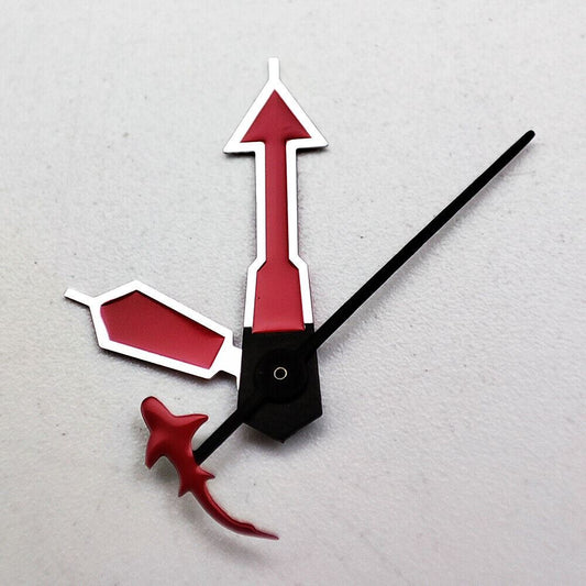 Silver trim fish-shaped second hand for NH35A/NH36A/4R36 watch movements, precise fit, quality design.