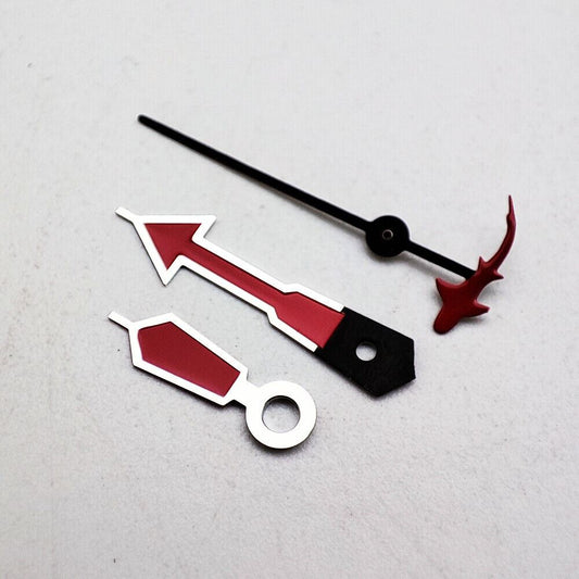 Silver trim fish-shaped second hand for NH35A/NH36A/4R36 watch movements, precise fit, quality design.