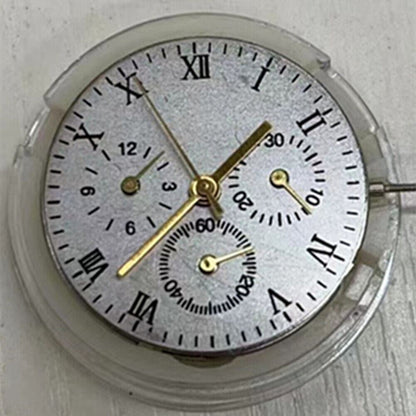 Generic 7753 watch accessory featuring China Made 7750 chronograph movement with 3 hands and small seconds at 3, 6, and 9.