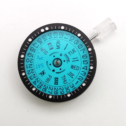 Green Luminous Transparent Watch Dial for NH34 NH35 NH36 NH37 NH38 NH39 Movement