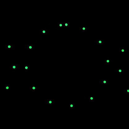 Transparent green luminous watch dial for NH34-NH39 movements, enhancing readability and style by Seiko.