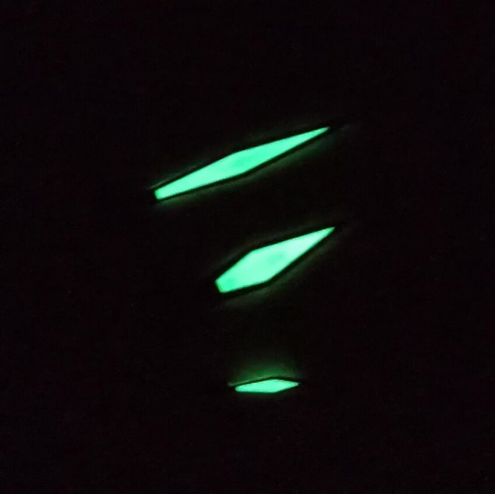 Montre pilote bleue de 38,9 mm, cadran vert lumineux, compatible avec le mouvement <tc>ETA</tc> 6497