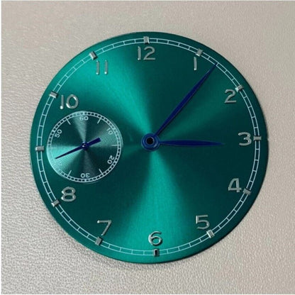 Cadran de montre pilote vert 37 mm compatible avec le mouvement <tc>ETA</tc> 6497 sans logo BP08