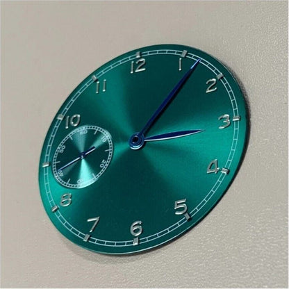 Cadran de montre pilote vert 37 mm compatible avec le mouvement <tc>ETA</tc> 6497 sans logo BP08