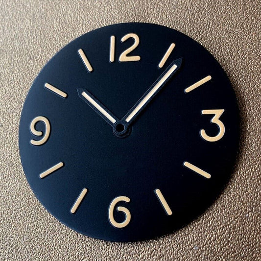 Cadran de montre lumineux vert de 34,5 mm, compatible avec le mouvement <tc>ETA</tc> 6497/6498, sans logo-2