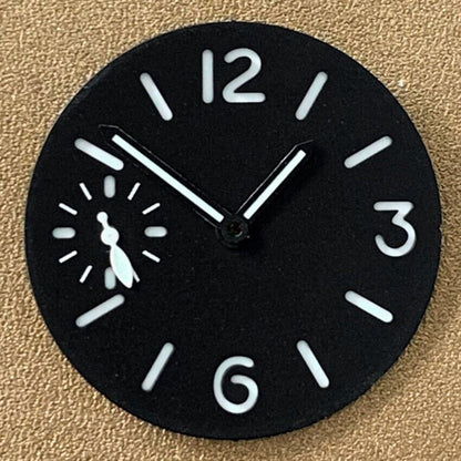 34,5 mm grünes leuchtendes Uhrenzifferblatt, geeignet für ETA 6497/6498 Uhrwerk, weiß