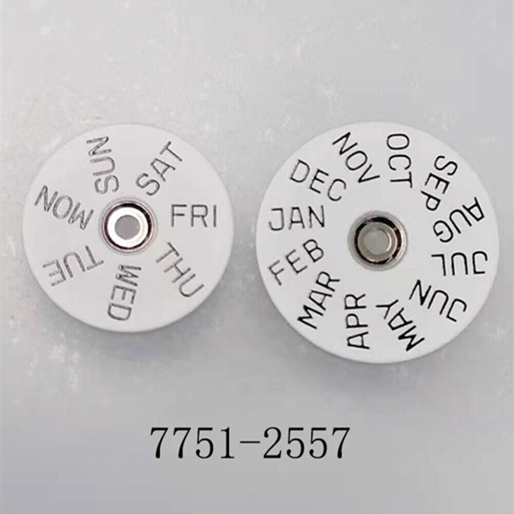 Roue de semaine blanche pour le mouvement 7751-2557 fabriqué en Chine
