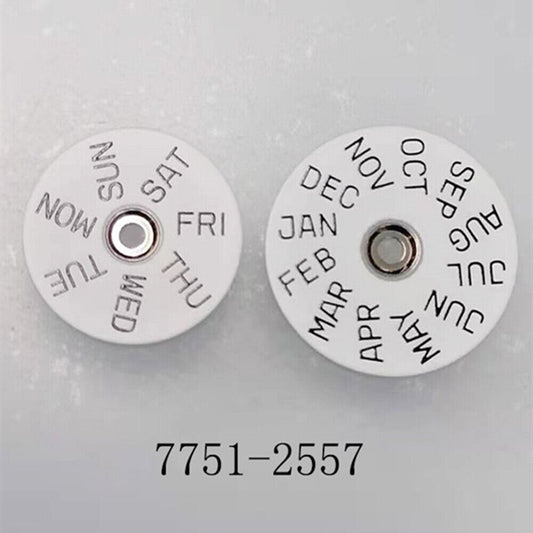 Roue de semaine blanche pour le mouvement 7751-2557 fabriqué en Chine