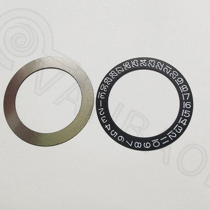 Roue de date noire de 27,2 mm, roue de date générique pour mouvement de montre, date à 3 heures