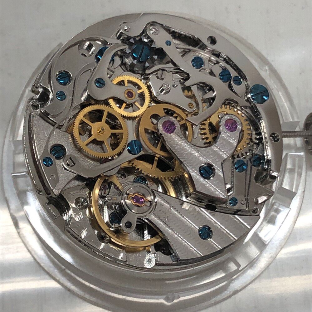 Seagull ST1908 manual winding watch movement with moon phase, precise timing accessory.