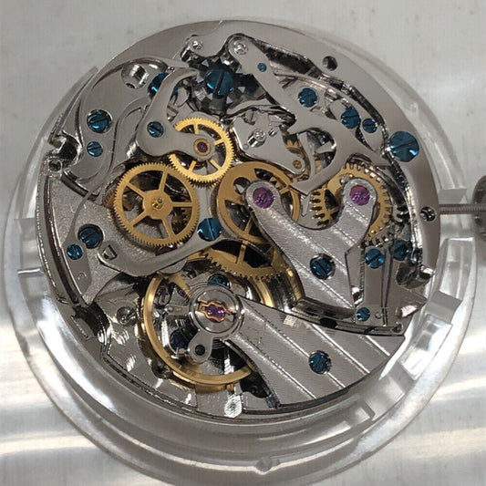 Seagull ST1908 manual winding watch movement with moon phase, precise timing accessory.