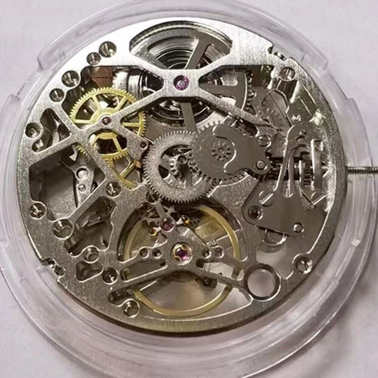 New Tianjin Seagull ST25 silver watch accessory showcasing automatic mechanical movement with 3 hands and hollow design.
