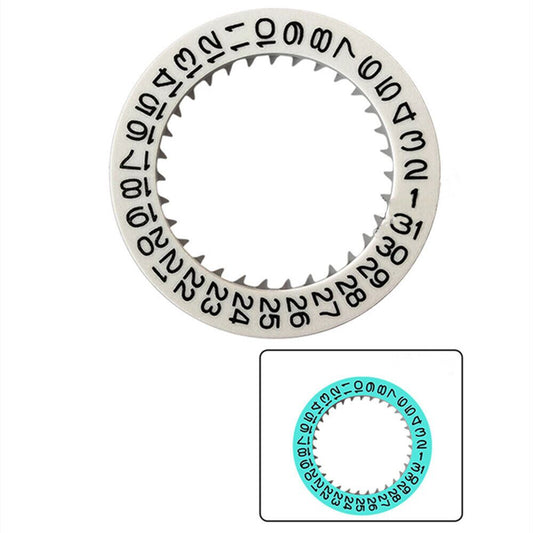 Disque de date à chiffres lumineux bleus et blancs pour Miyota NH35 NH36