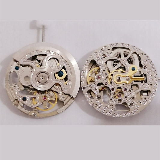 Silver 2189 Hollow Carved Mechanical Watch with 3 Hands, China Made Brand New Design