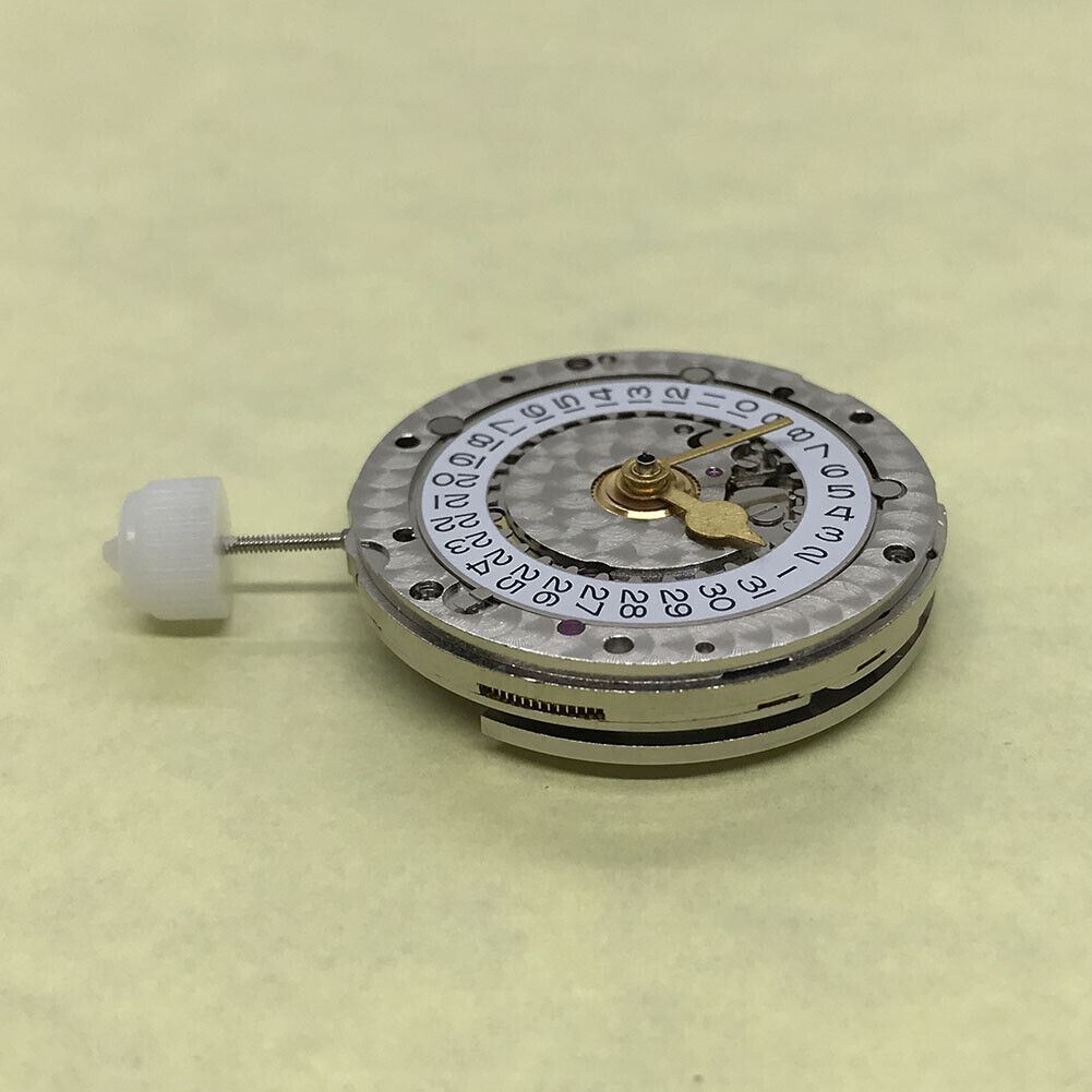 Blue balance spring with engraved GMT feature, 3186 automatic movement, precision watch accessory by Brand New China.