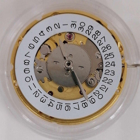 Hangzhou HZ6460 mechanical watch movement with date at 3, China-made replacement for ETA2836.