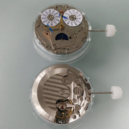 Asian Shanghai Perpetual Calendar watch movement with mechanical ETA7751 replacement for precise timekeeping.