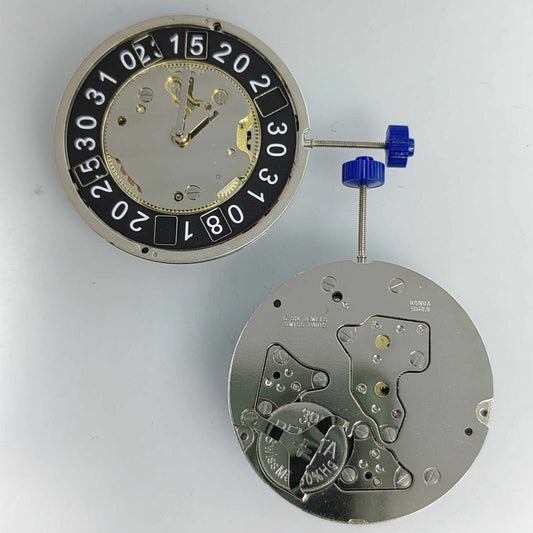 Mouvement de montre à quartz Ronda 5040B 5040.B, pièces suisses, roue de date noire