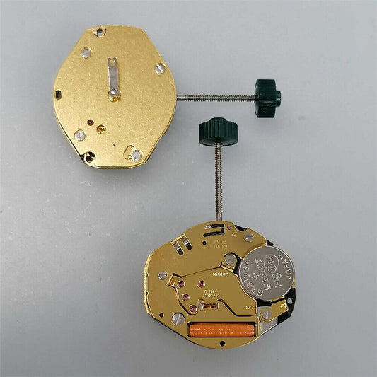 Mouvement de montre à quartz Ronda 1069, fabrication suisse, plaqué or