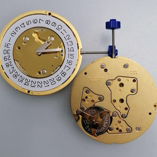 Montre à quartz Ronda 5030D 5030.D, mouvement de fabrication suisse, date à 4 heures
