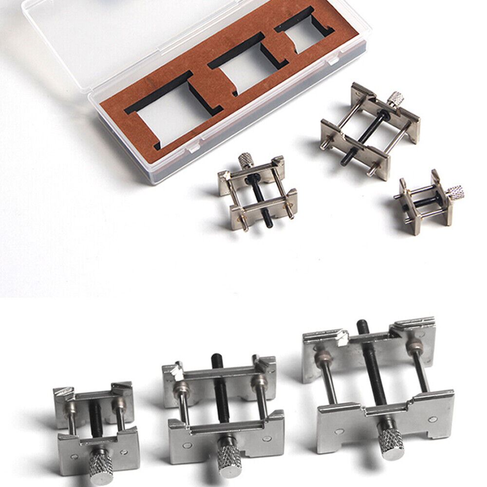 China Made 3-in-1 Alloy Reversible Movement Holder Clamp for watch repair, model 4040 4039, durable and versatile.