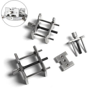 China Made 3-in-1 Alloy Reversible Movement Holder Clamp for watch repair, model 4040 4039, durable and versatile.