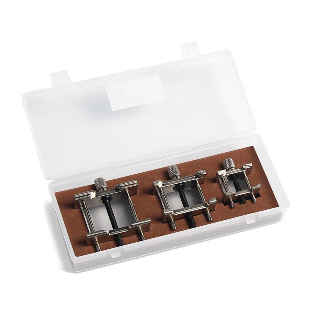 3-in-1 Alloy Reversible Movement Holder Clamp by China Made, durable tool for precise watch repair.