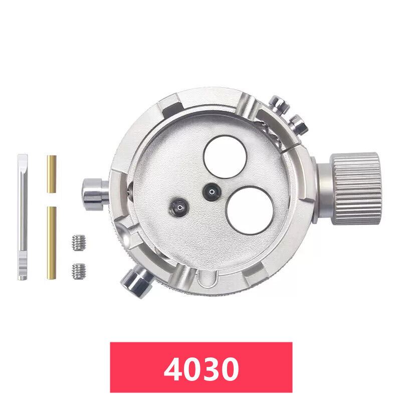 China Made stainless steel non-slip watch movement holder for ETA 4030, durable and precise tool.